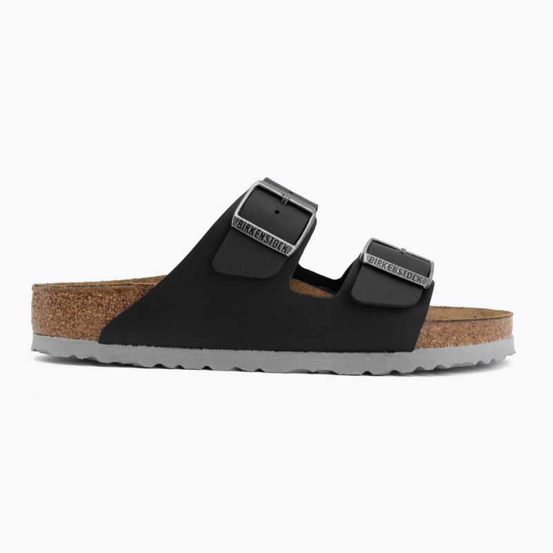 Slides BIRKENSTOCK Arizona Birko-Flor black/light gray 2