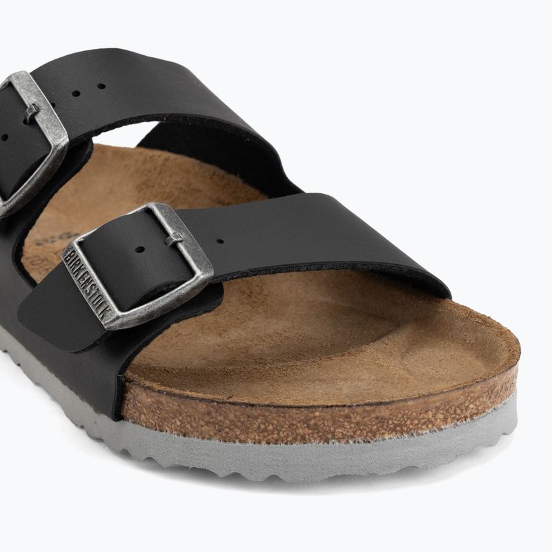 Slides BIRKENSTOCK Arizona Birko-Flor black/light gray 7