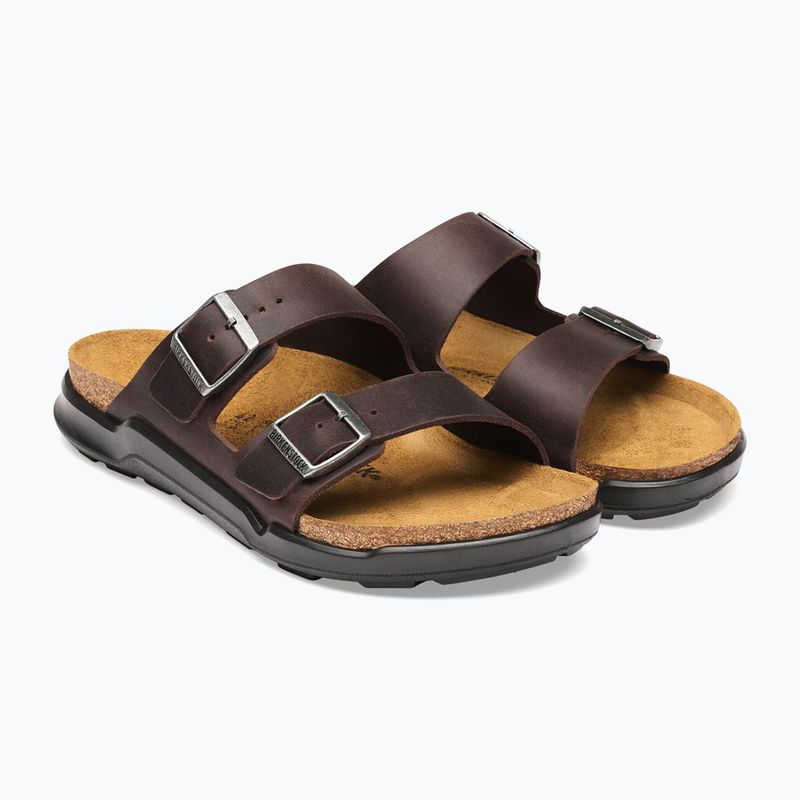 Men's slides BIRKENSTOCK Arizona Crosstown Oiled Leather Regular habana/black 3