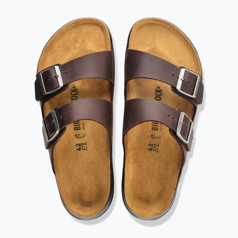Men's slides BIRKENSTOCK Arizona Crosstown Oiled Leather Regular habana/black 4