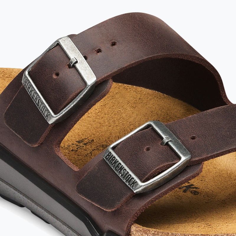 Men's slides BIRKENSTOCK Arizona Crosstown Oiled Leather Regular habana/black 6