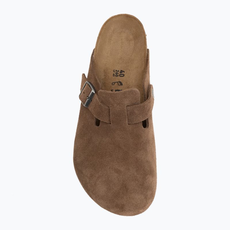 Slides BIRKENSTOCK Boston Suede Leather dark tea 5