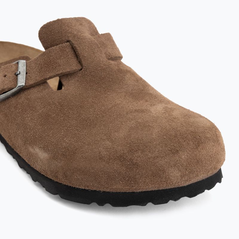 Slides BIRKENSTOCK Boston Suede Leather dark tea 7