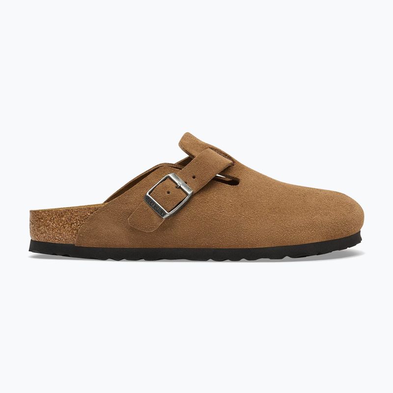 Slides BIRKENSTOCK Boston Suede Leather dark tea 2