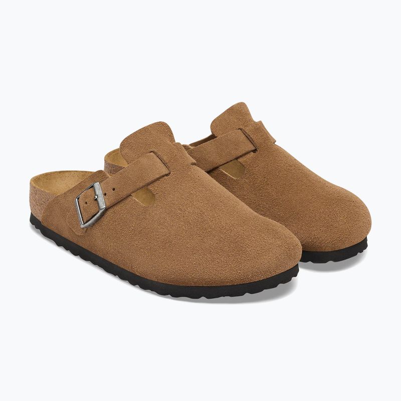 Slides BIRKENSTOCK Boston Suede Leather dark tea 3