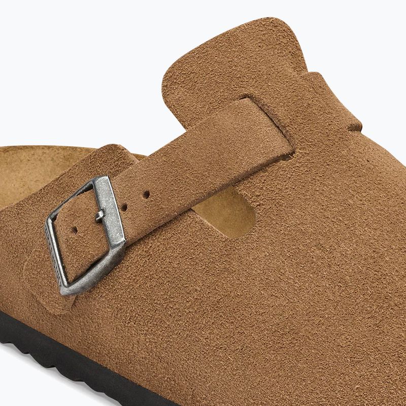 Slides BIRKENSTOCK Boston Suede Leather dark tea 6