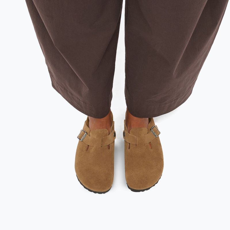 Slides BIRKENSTOCK Boston Suede Leather dark tea 7