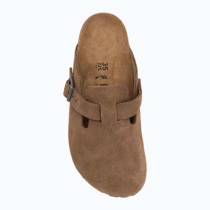 Slides BIRKENSTOCK Boston Suede Leather dark tea 5