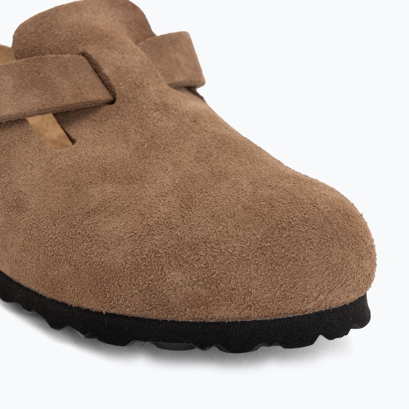 Slides BIRKENSTOCK Boston Suede Leather dark tea 7