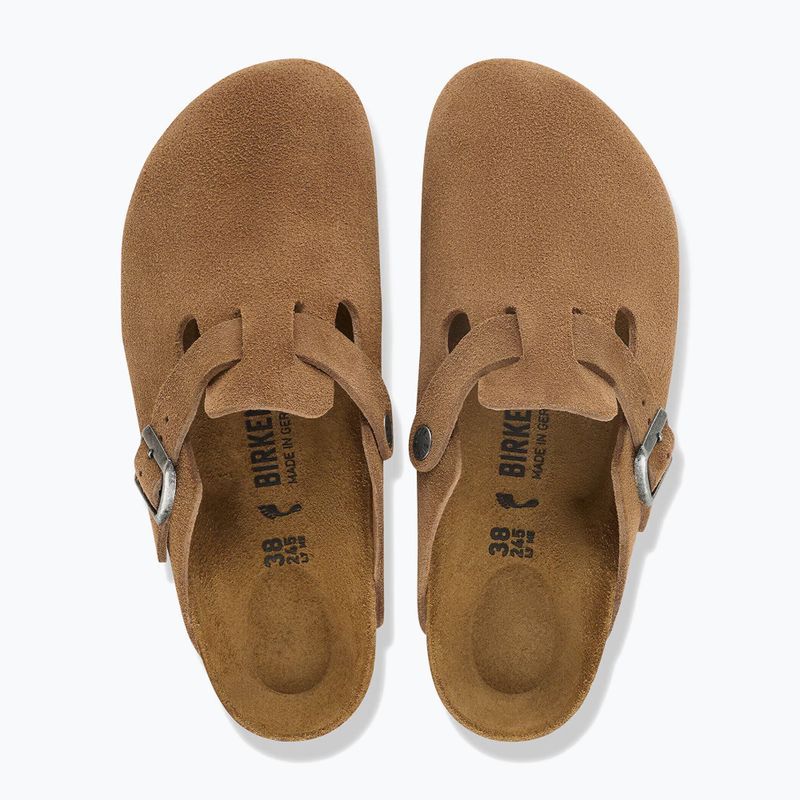 Slides BIRKENSTOCK Boston Suede Leather dark tea 4