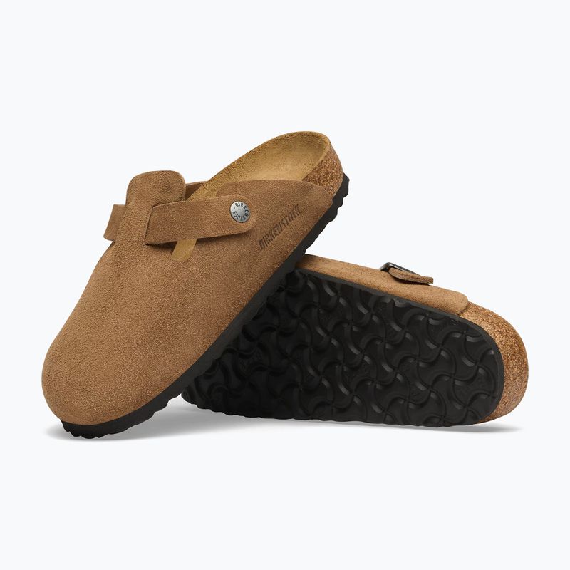 Slides BIRKENSTOCK Boston Suede Leather dark tea 5