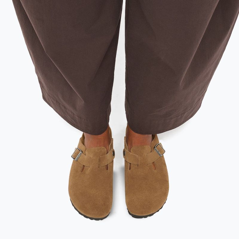 Slides BIRKENSTOCK Boston Suede Leather dark tea 7