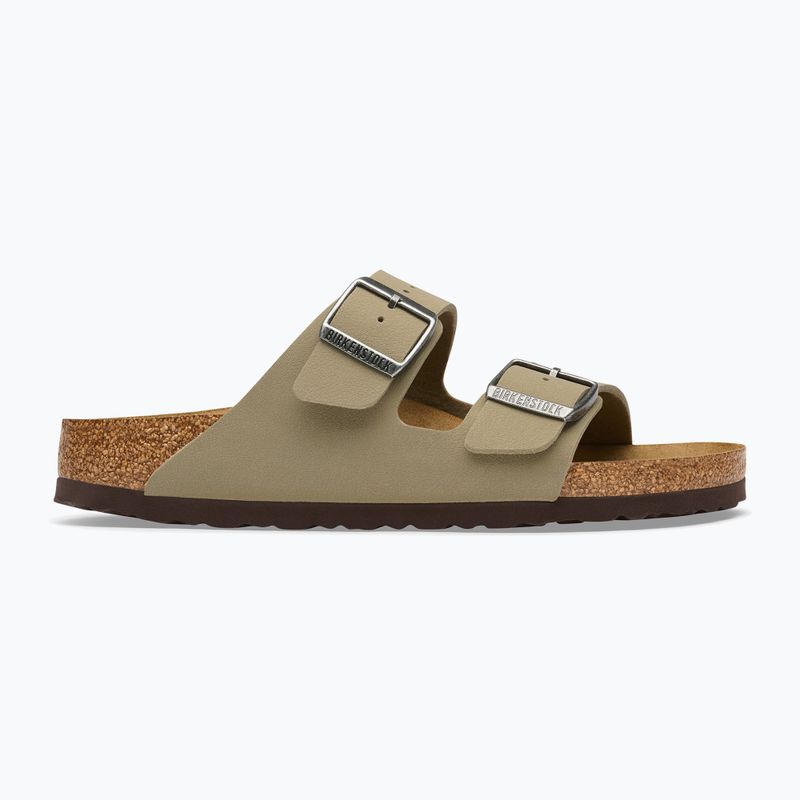 Slides BIRKENSTOCK Arizona Birko-Flor faded khaki/dark brown os 2