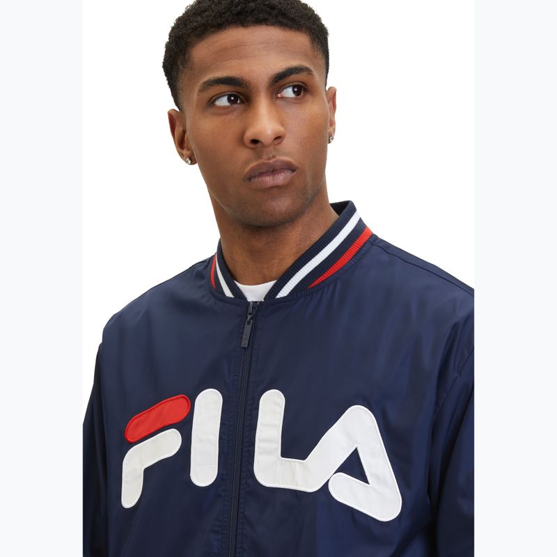 Men's FILA Logrono Logo Bomber black iris jacket 4