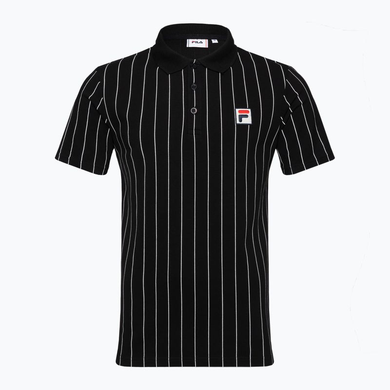 FILA men's polo shirt Luckenwalde black/bright white striped 5