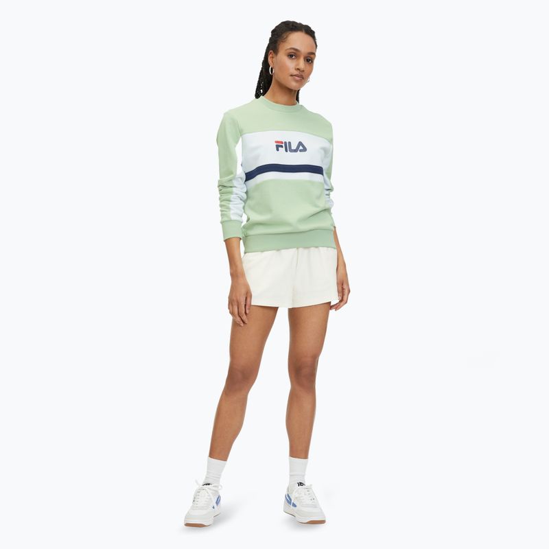 FILA women's sweatshirt Lishui smoke green/bright white 2