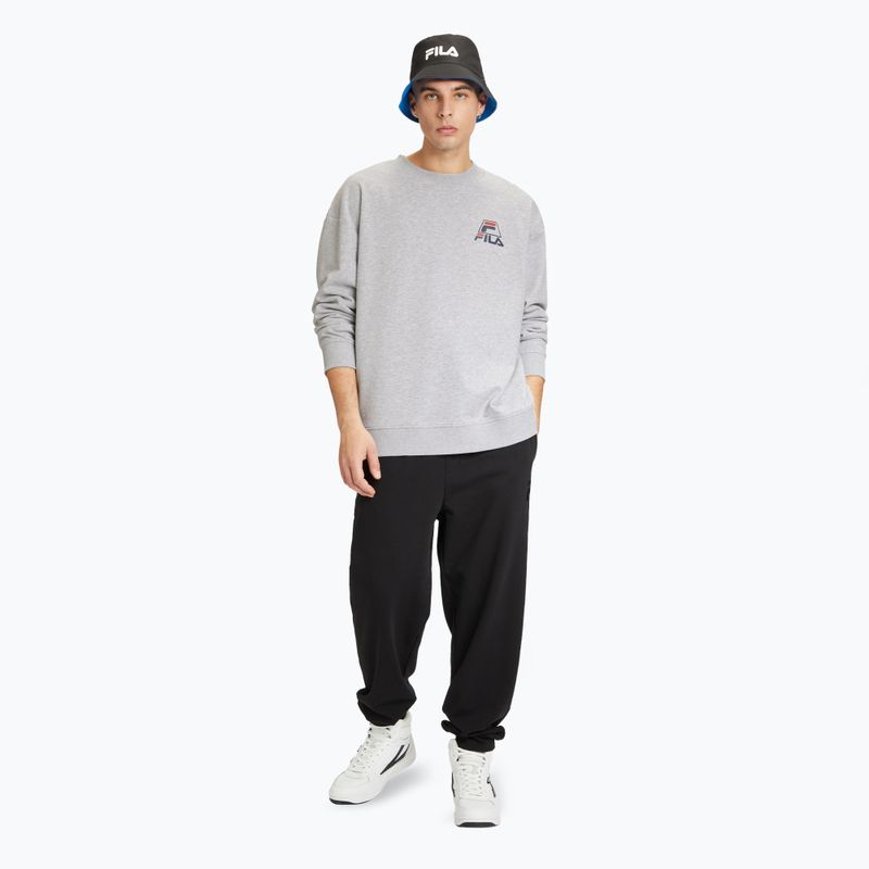 FILA men's Lahti Crew light grey melange sweatshirt 2