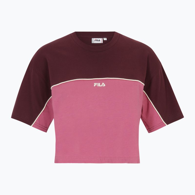 FILA women's Loobu Blocked t-shirt winetasting/red violet