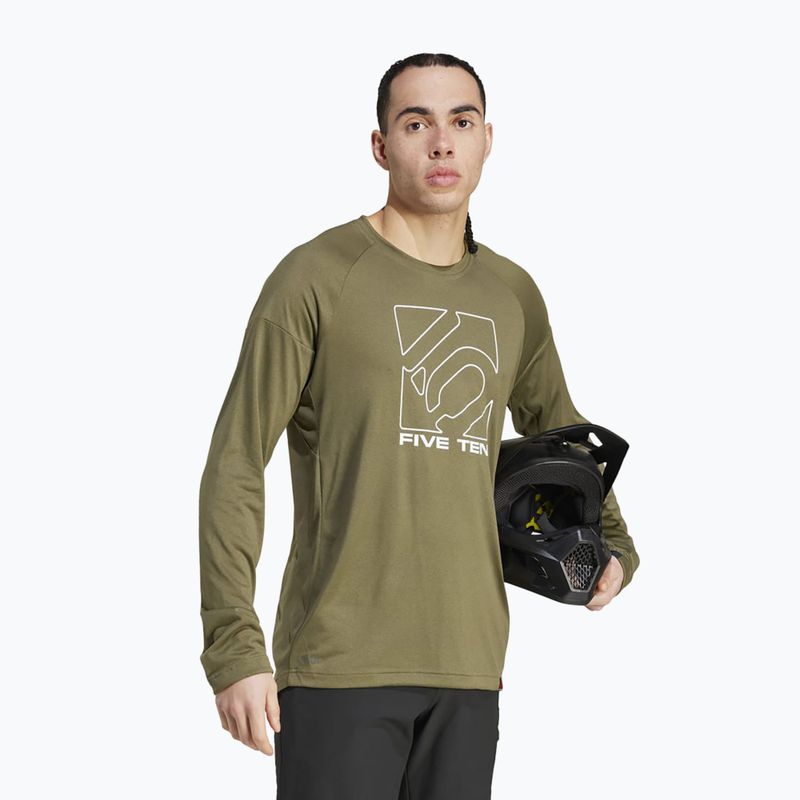 Men's cycling longsleeve adidas FIVE TEN Long Sleeve Jersey olive strata