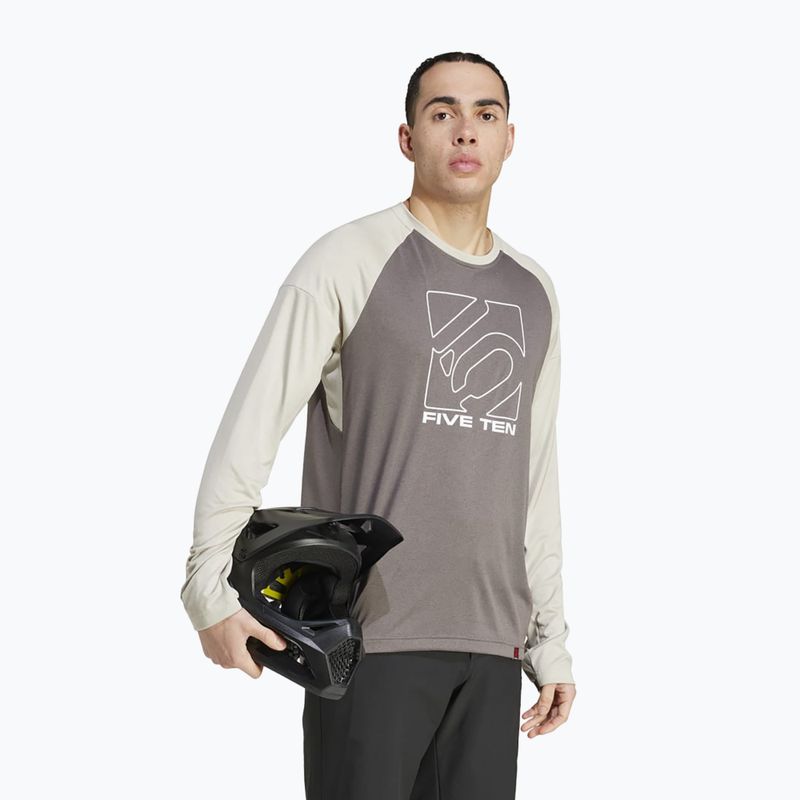 Men's cycling longsleeve adidas FIVE TEN Long Sleeve Jersey charcoal/putty grey