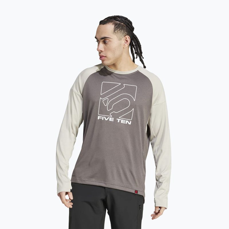 Men's cycling longsleeve adidas FIVE TEN Long Sleeve Jersey charcoal/putty grey 3