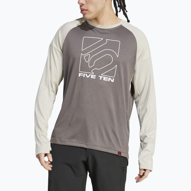 Men's cycling longsleeve adidas FIVE TEN Long Sleeve Jersey charcoal/putty grey 4