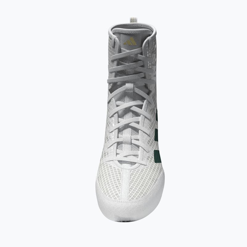 adidas Box Hog 4 cloud white/collegiate green/core black boxing shoes 5