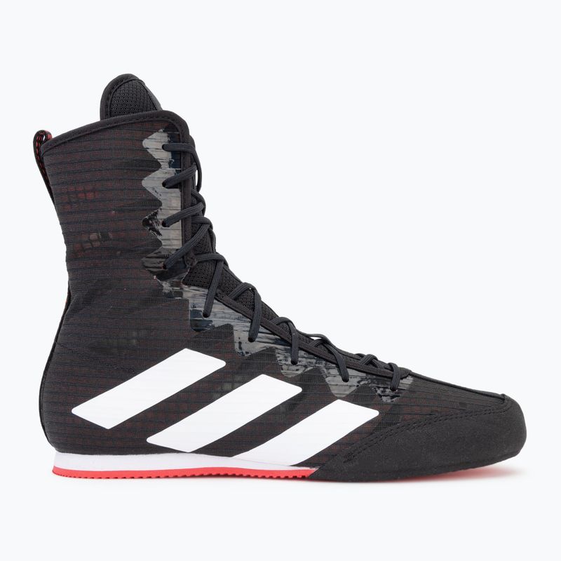 adidas Box Hog 4 core black/cloud white/pure ruby boxing shoes 2