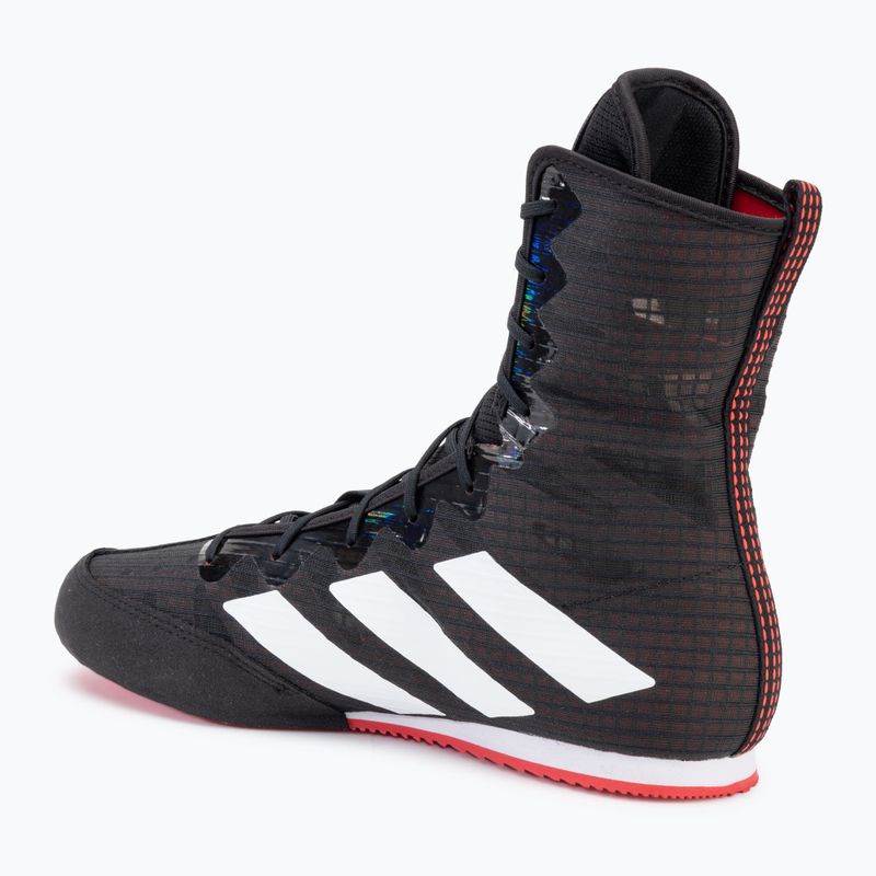 adidas Box Hog 4 core black/cloud white/pure ruby boxing shoes 3