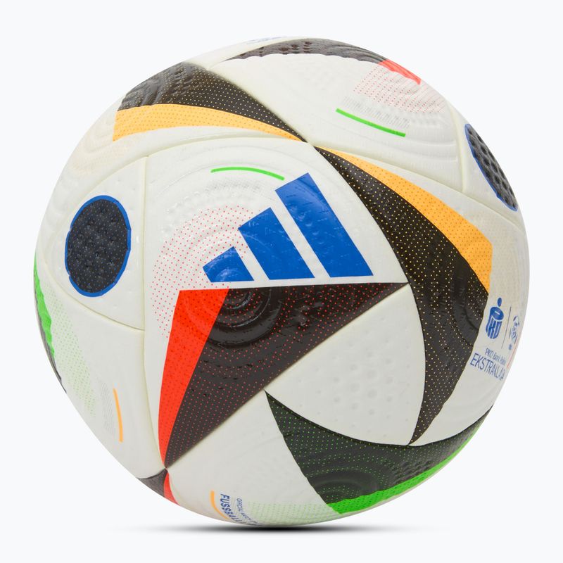 adidas Ekstraklasa Pro football white/black/glow blue size 5