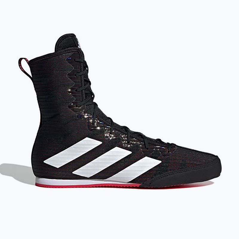 adidas Box Hog 4 core black/cloud white/pure ruby boxing shoes 3