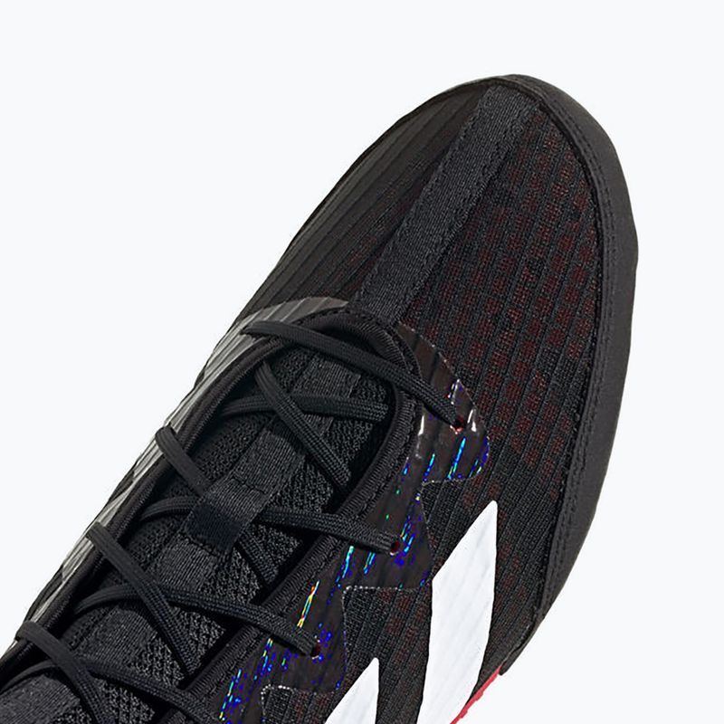 adidas Box Hog 4 core black/cloud white/pure ruby boxing shoes 9