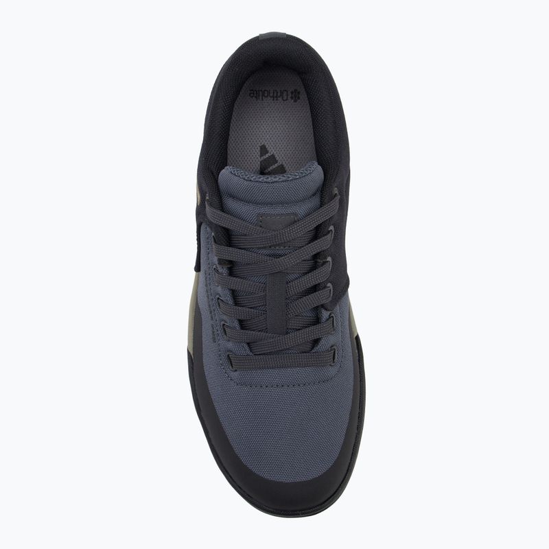 Men's platform cycling shoes adidas FIVE TEN Freerider Pro Canvas grey six/silver pebble/black 5