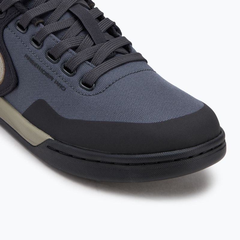 Men's platform cycling shoes adidas FIVE TEN Freerider Pro Canvas grey six/silver pebble/black 7