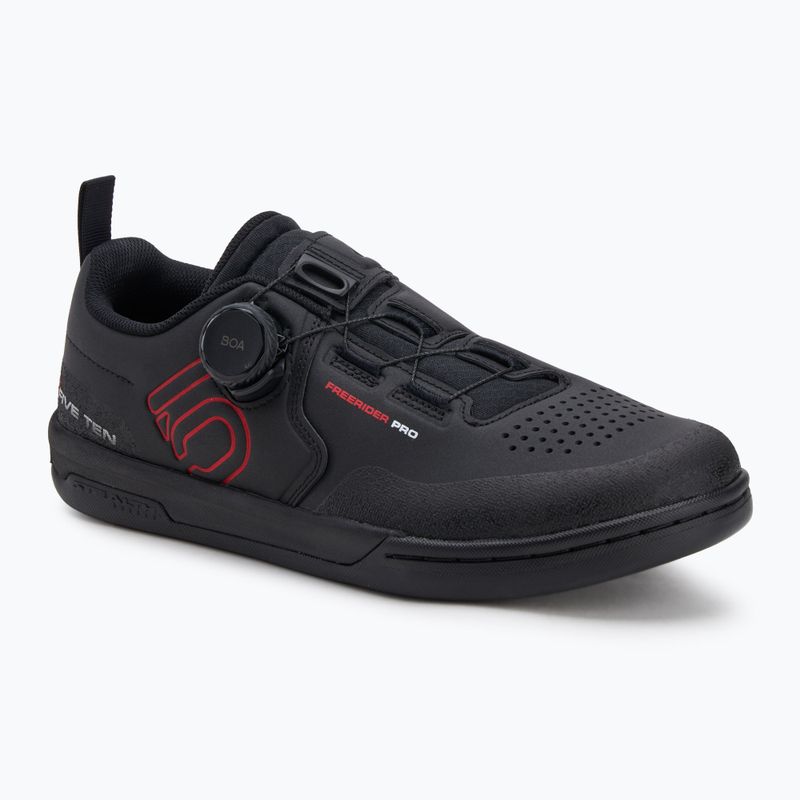 Men's adidas FIVE TEN Freerider Pro Boa core black/red/cloud white platform cycling shoes
