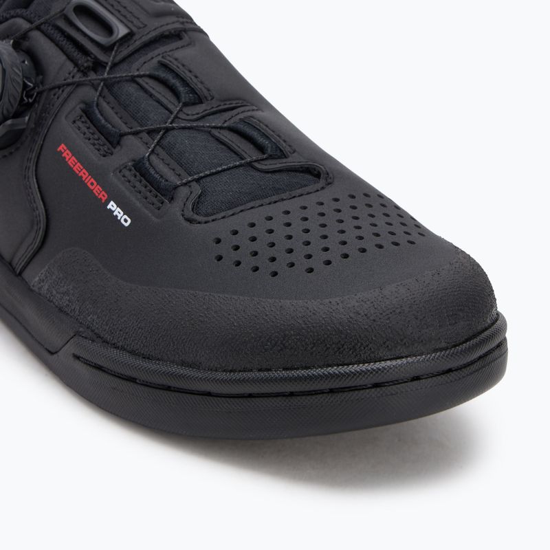 Men's adidas FIVE TEN Freerider Pro Boa core black/red/cloud white platform cycling shoes 7