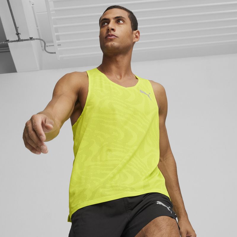 Men's running tank top PUMA Run Ultraspun Singlet green 3