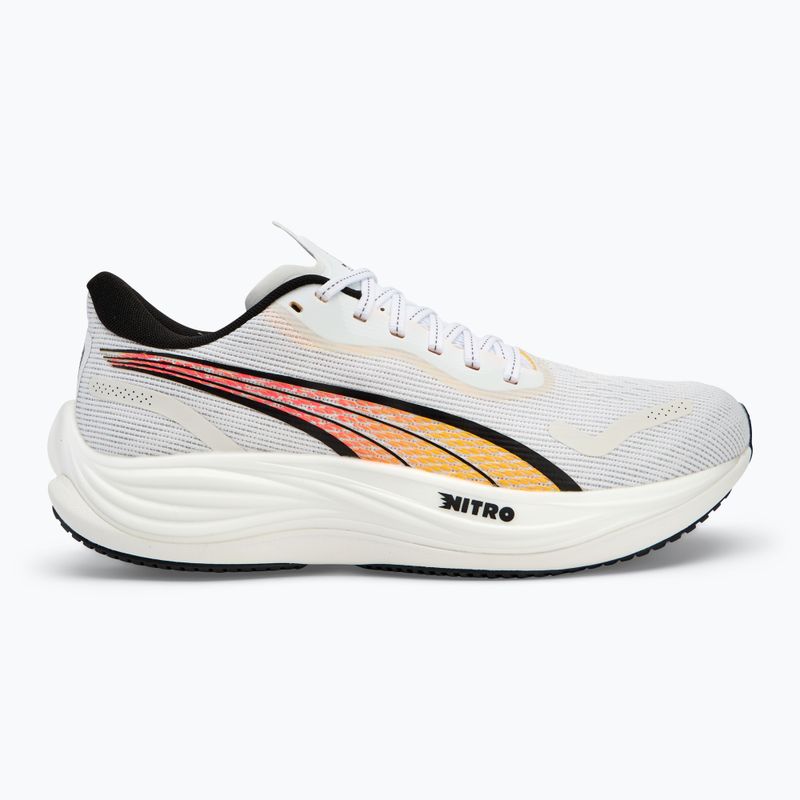 Men's running shoes PUMA Velocity Nitro 3 puma white/sun stream 2