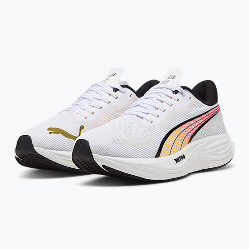 Men's running shoes PUMA Velocity Nitro 3 puma white/sun stream 8