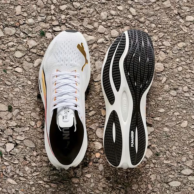 Men's running shoes PUMA Velocity Nitro 3 puma white/sun stream 15