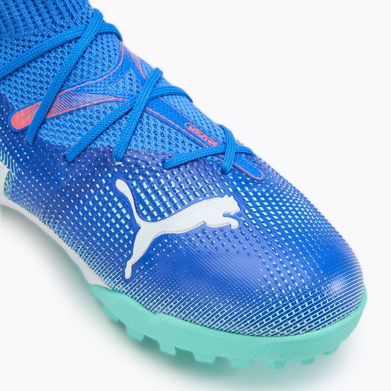 PUMA Future 7 Match TT + Mid Jr children's football boots bluemazing/puma white/electric peppermint 7