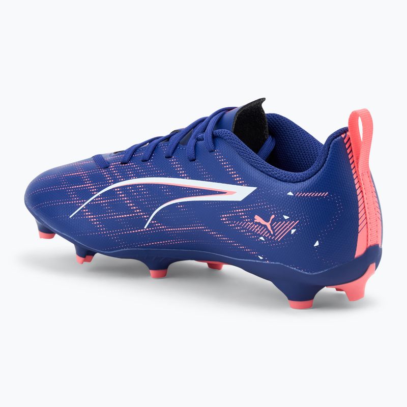 PUMA Ultra 5 Play FG/AG Jr children's football boots lapis lazuli/puma white/sunset glow 3