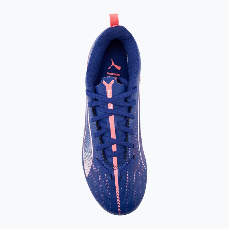PUMA Ultra 5 Play FG/AG Jr children's football boots lapis lazuli/puma white/sunset glow 5