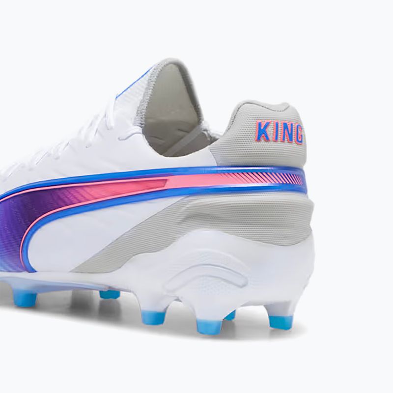 PUMA King Ultimate FG/AG football boots puma white/bluemazing/flat light grey/sunset glow 9