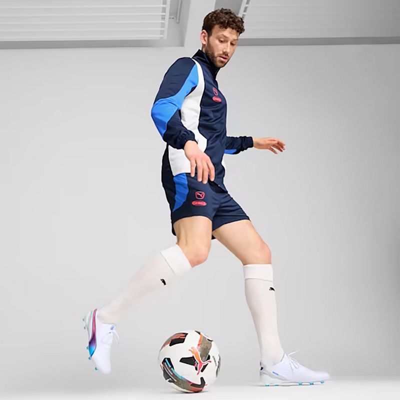 PUMA King Ultimate FG/AG football boots puma white/bluemazing/flat light grey/sunset glow 10