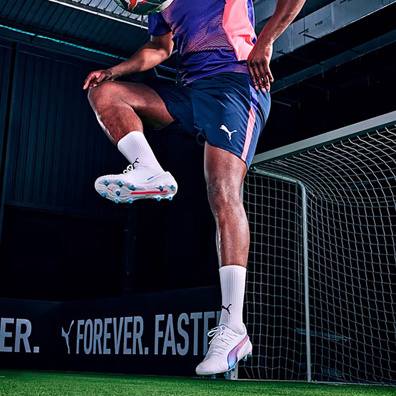 PUMA King Ultimate FG/AG football boots puma white/bluemazing/flat light grey/sunset glow 12
