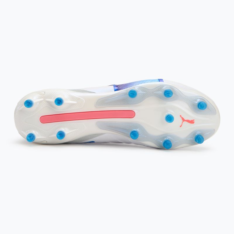 PUMA King Ultimate FG/AG football boots puma white/bluemazing/flat light grey/sunset glow 5