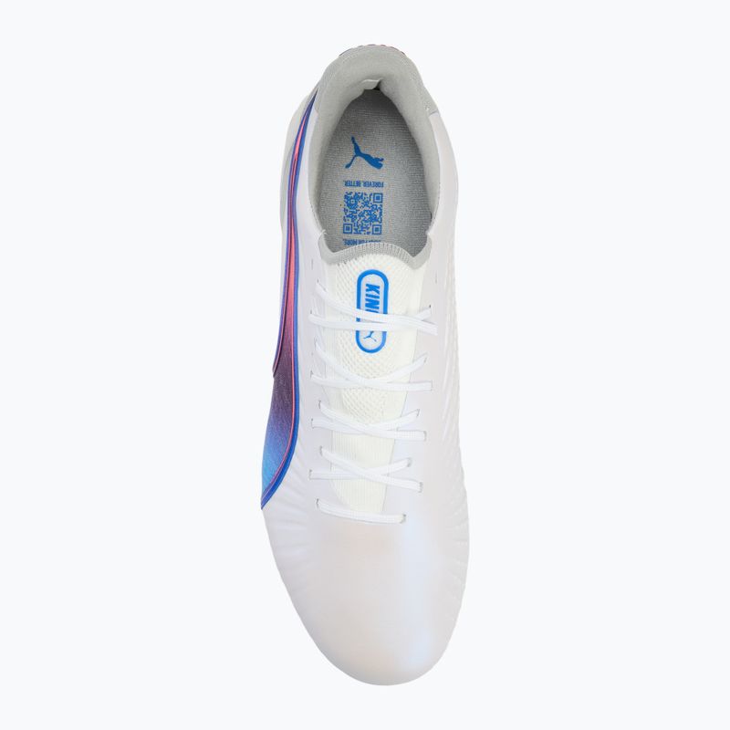 PUMA King Ultimate FG/AG football boots puma white/bluemazing/flat light grey/sunset glow 6
