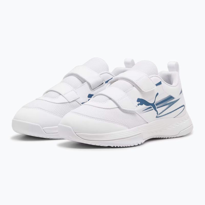 Children's indoor sports shoes PUMA Varion II V Jr puma white/blue horizon 8