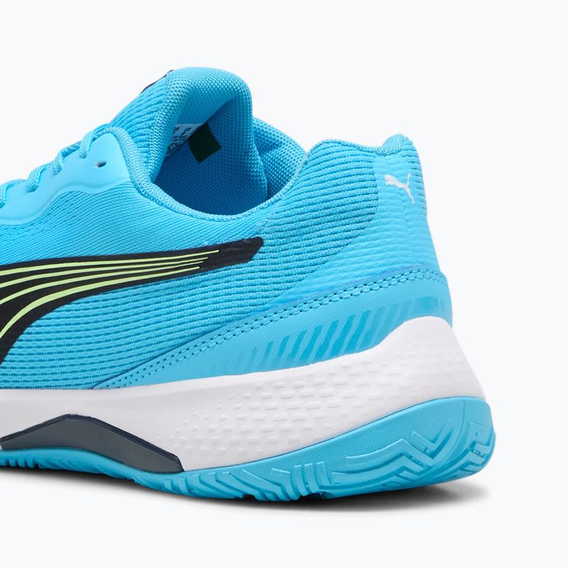 Men's indoor sports shoes PUMA Solarstrike III luminous blue/club navy/fizzy apple 13